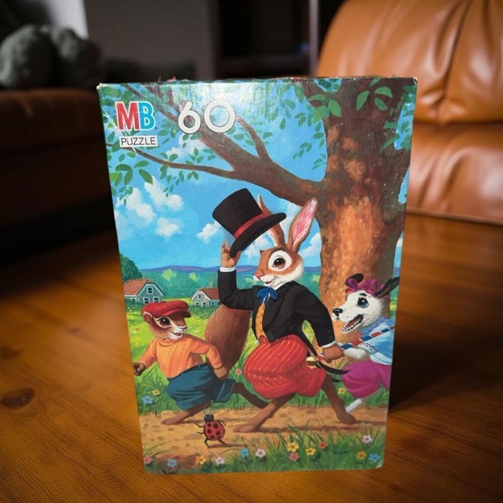 Vintage 1988 Milton Bradley Uncle Wiggly Jigsaw Puzzle 60 Pieces COMPLETE